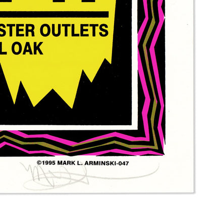 Ramones: Adios Amigos Tour, 1995, Pontiac MI, Original Hand Signed Poster Art Gold & Silver Pawn Shop