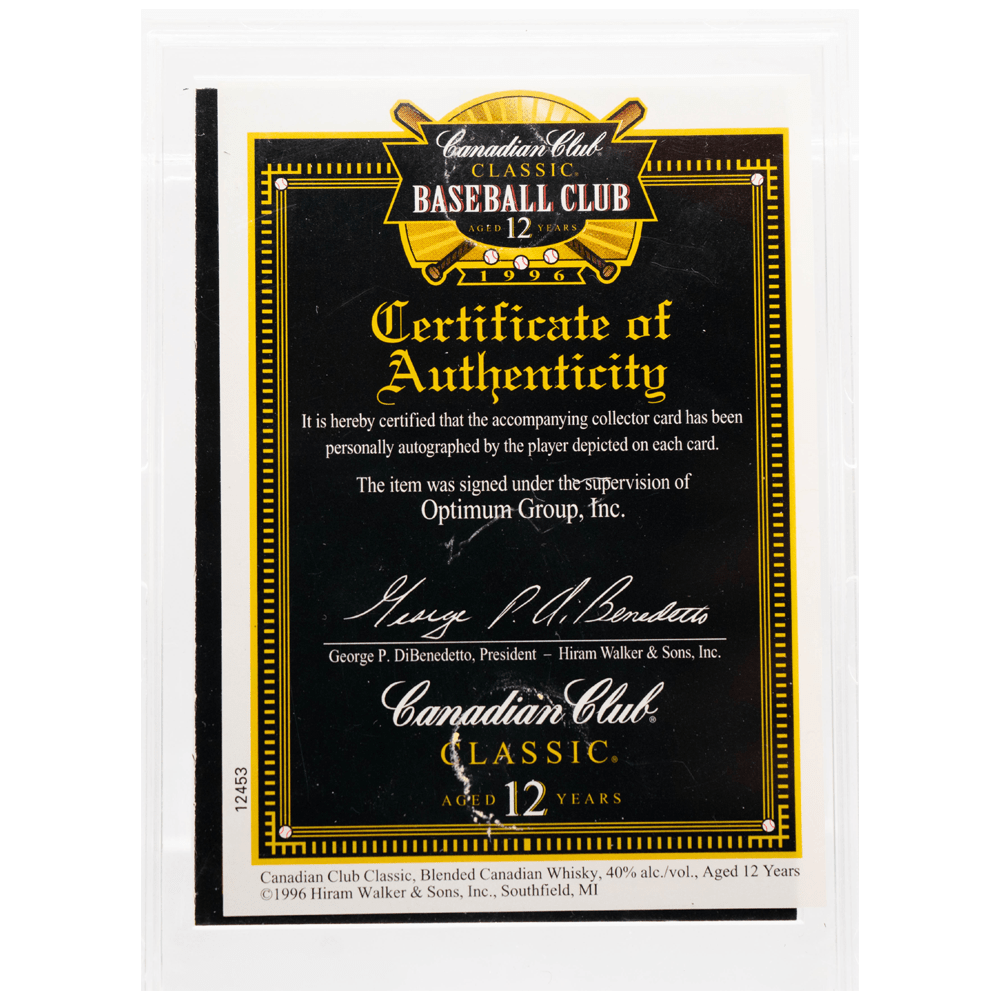 1996 Canadian Club Classic Autographed Card - Rollie Fingers Gold & Silver Pawn Shop