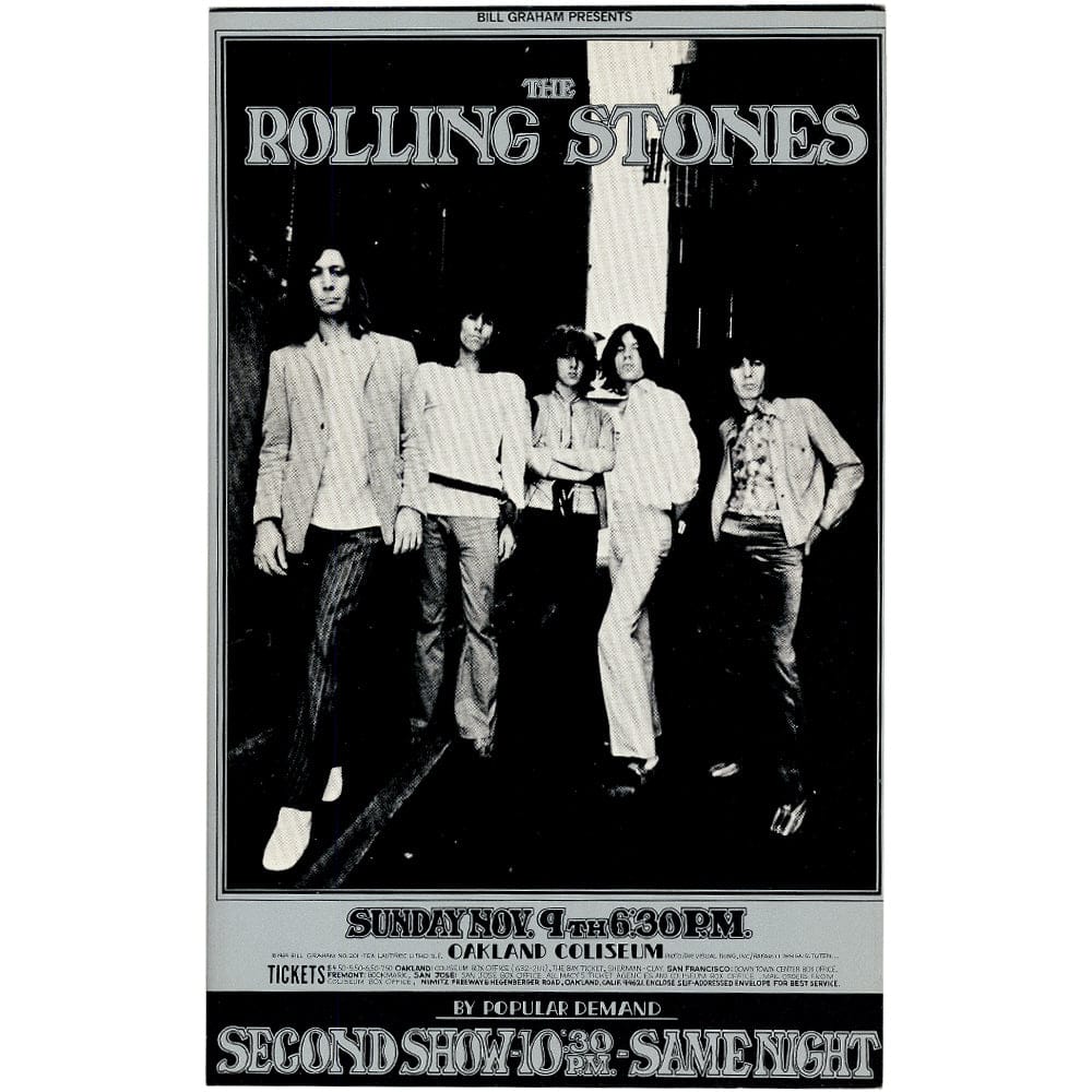 The Rolling Stones: Original 1969 Postcard BG201 Art Gold & Silver Pawn Shop