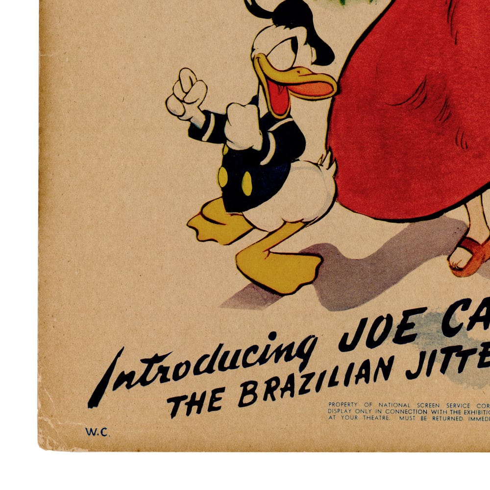 Saludos Amigos: Original Movie Window Card, 1943 Art G S Pawn