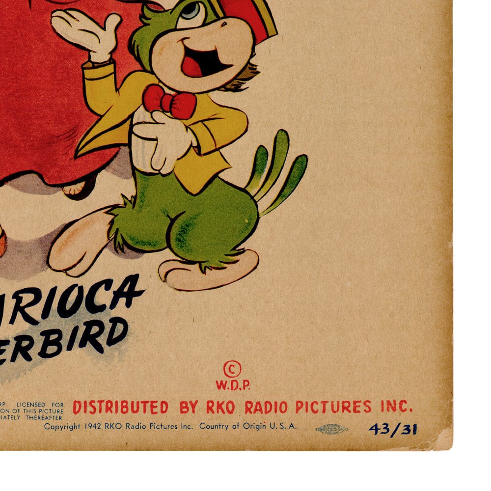 Saludos Amigos: Original Movie Window Card, 1943 Art G S Pawn