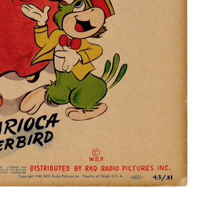 Saludos Amigos: Original Movie Window Card, 1943 Art G S Pawn