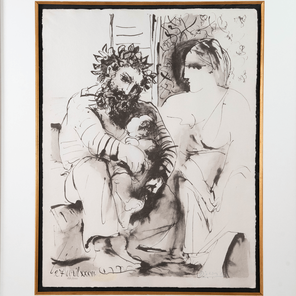 Pablo Picasso: La Scene de Famille, La Flûte Double Art G S Pawn
