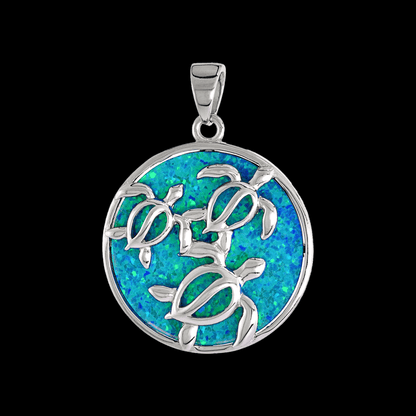 Sterling Silver Mosaic Opal Honu Sea Turtles Pendant
Gold & Silver Pawn Shop