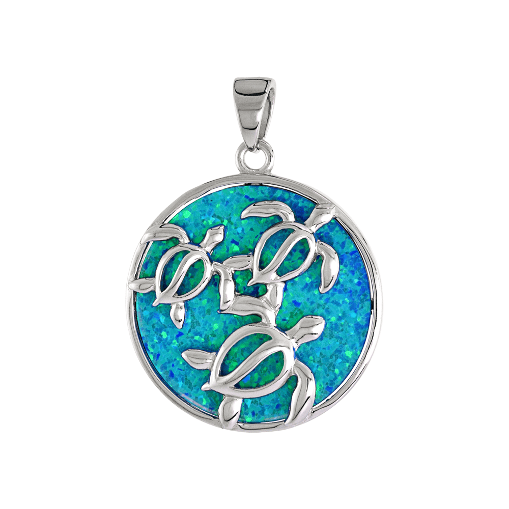 Sterling Silver Mosaic Opal Honu Sea Turtles Pendant
Gold & Silver Pawn Shop