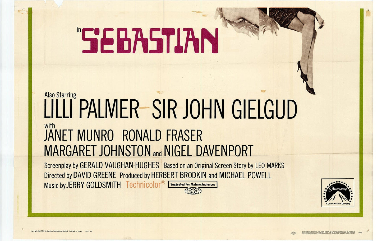 Sebastian - Classic Movie Poster