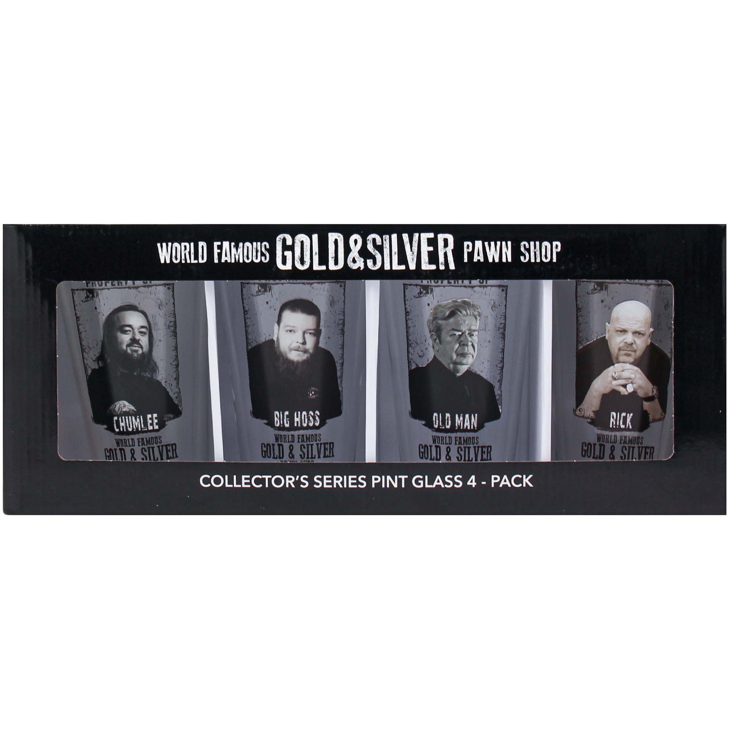 Set of 4 Pint Glasses G S Pawn