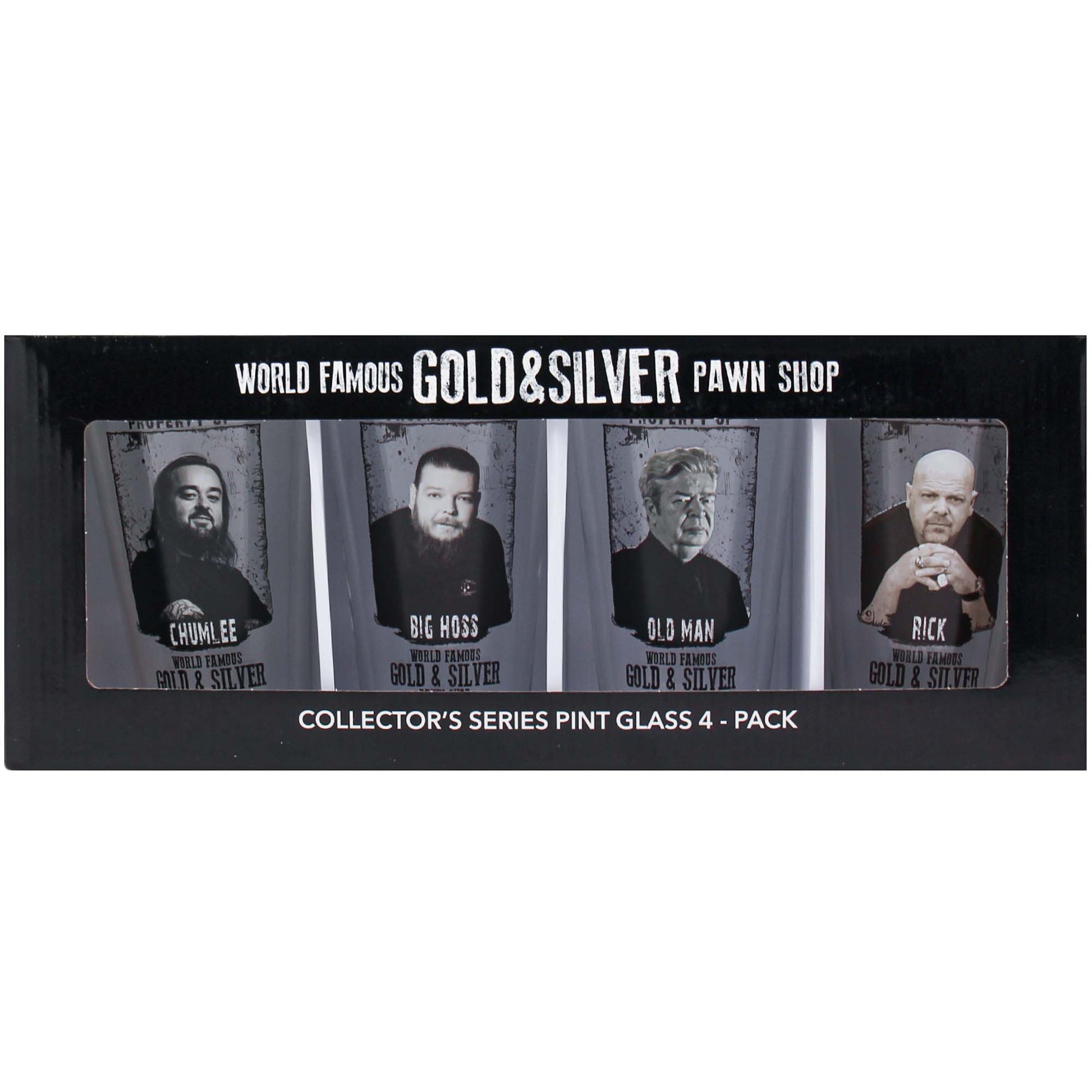 Set of 4 Pint Glasses G S Pawn