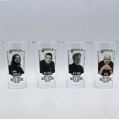 Set of 4 Pint Glasses G S Pawn