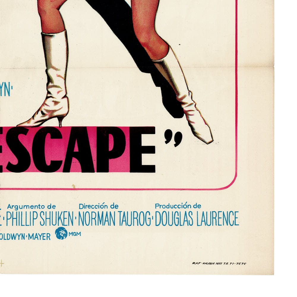 A Todo Escape (Speedway) : Original One Sheet Movie Poster, 1968 Art G S Pawn