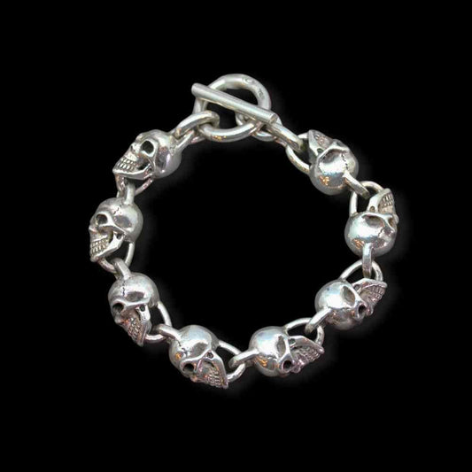 Sterling Silver Large Skull Bracelet Thumbnail