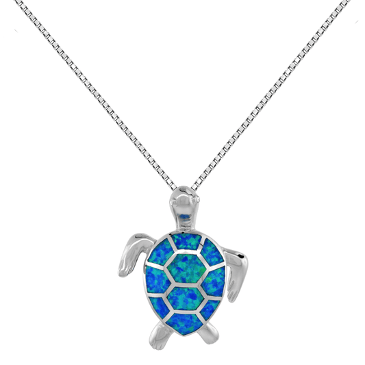 Sterling Silver Mosaic Opal Sea Turtle Pendant Gold & Silver Pawn Shop