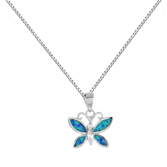 Sterling Silver Mosaic Opal Butterfly Pendant Gold & Silver Pawn Shop