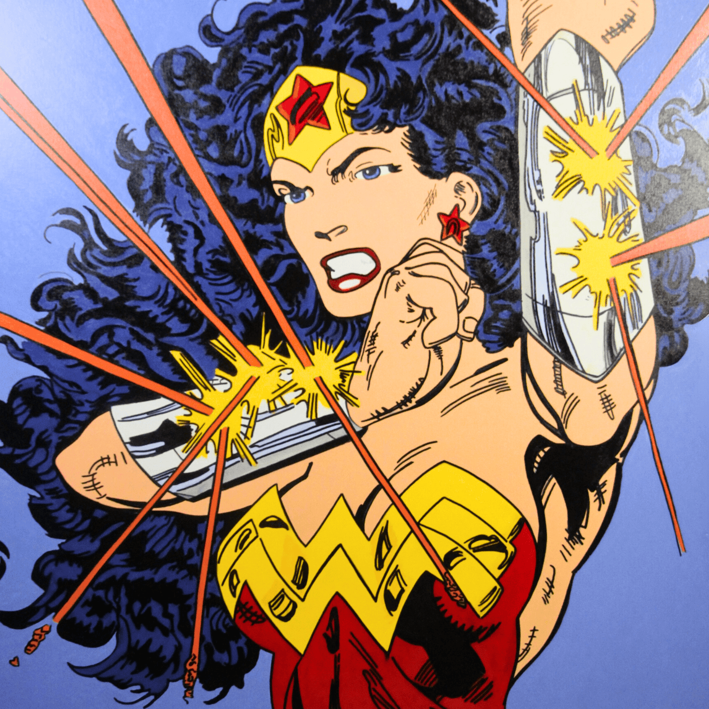 Steve Kaufman; Artwork Wonder Woman Close Up