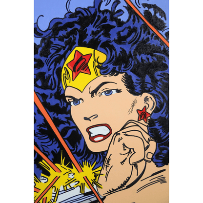 Steve Kaufman; Artwork Wonder Woman Face View