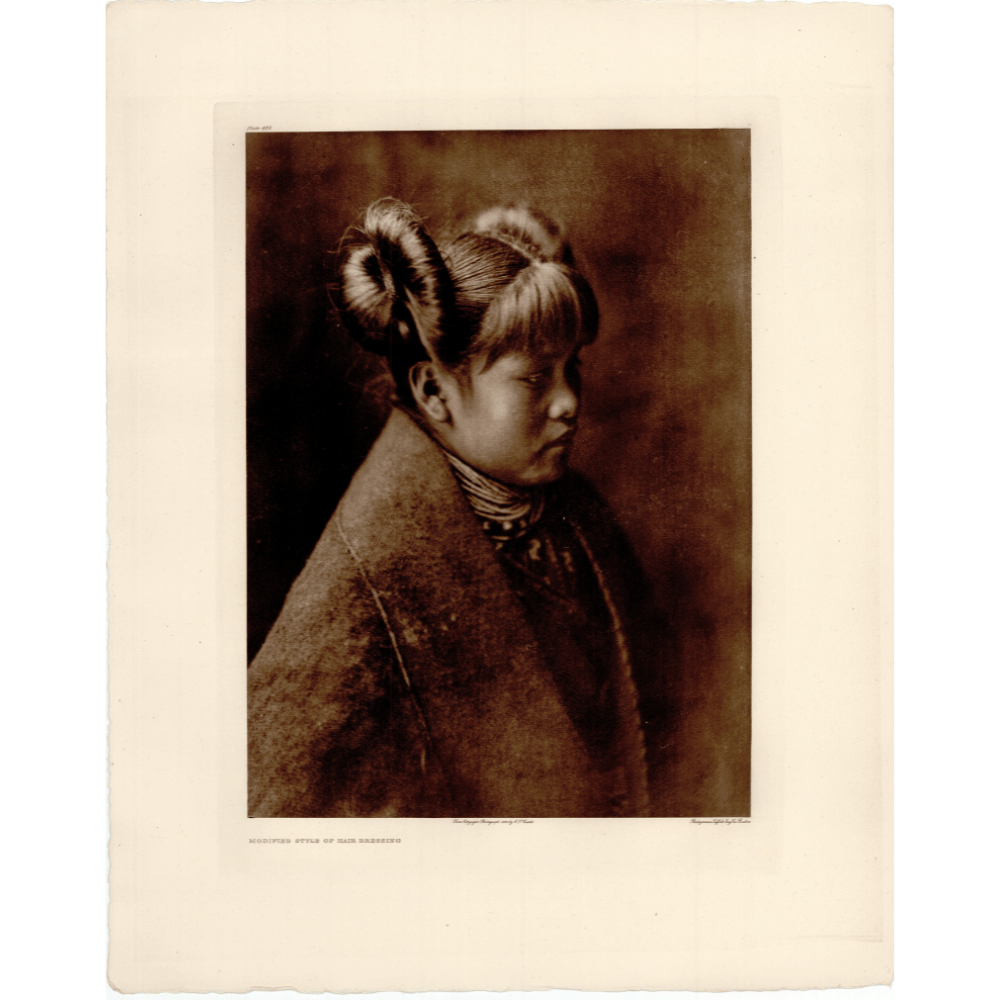 Edward Curtis photogravure Style of hairdressing