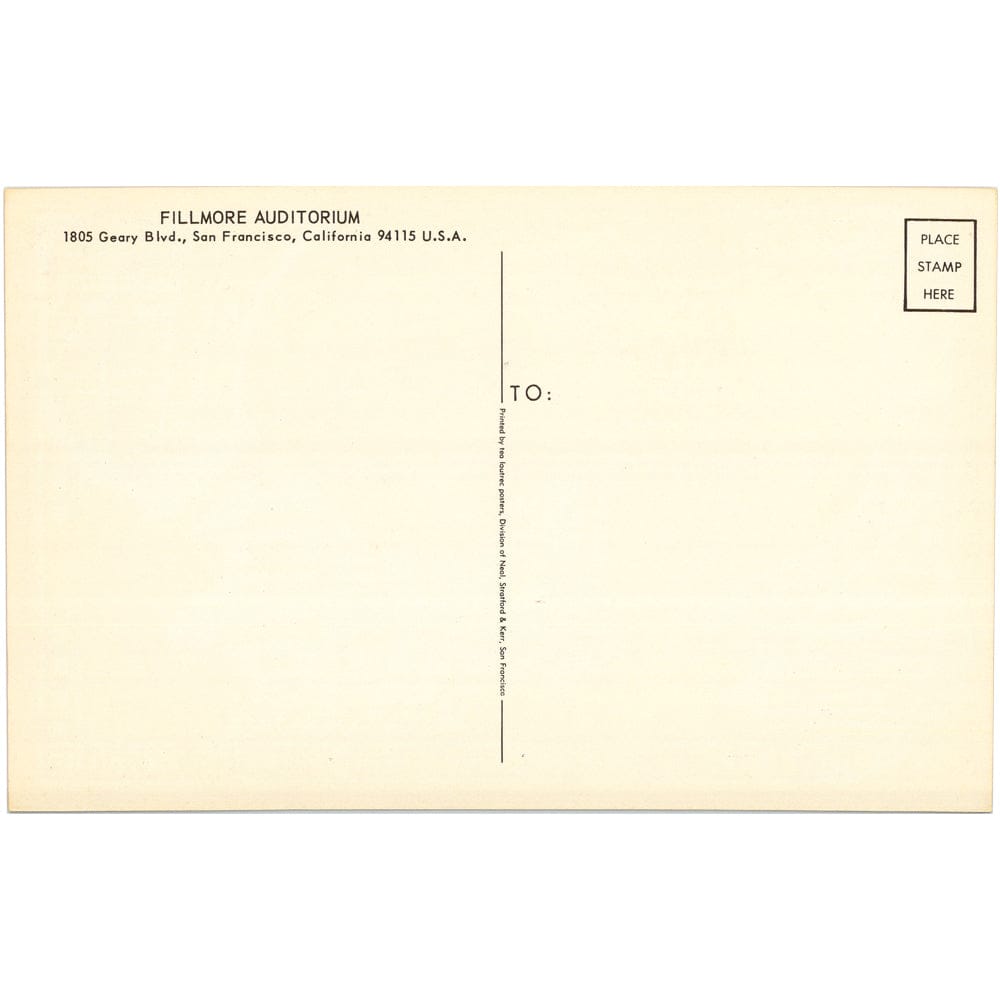 Jefferson Airplane & Jimi Hendrix: Original 1967 Summer Series Postcard BG69 Art Gold & Silver Pawn Shop