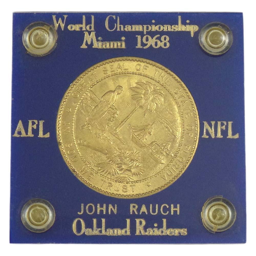 Super Bowl II Game Used Coin Flip Medallion Gold & Silver Pawn Shop