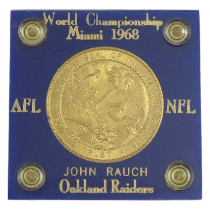 Super Bowl II Game Used Coin Flip Medallion Gold & Silver Pawn Shop