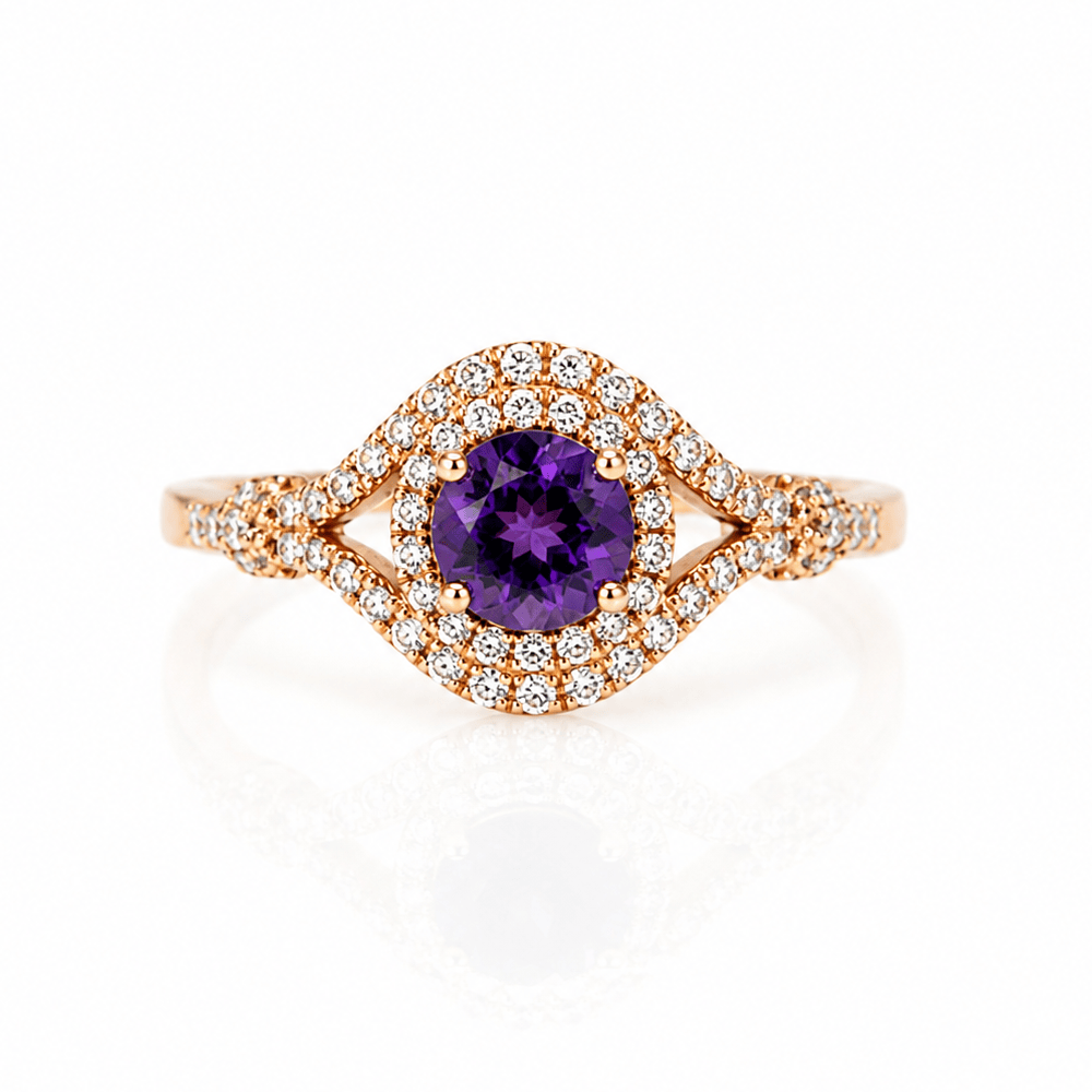 14K Rose Gold Tanzanite & Diamond Double Halo Ring
Gold & Silver Pawn Shop