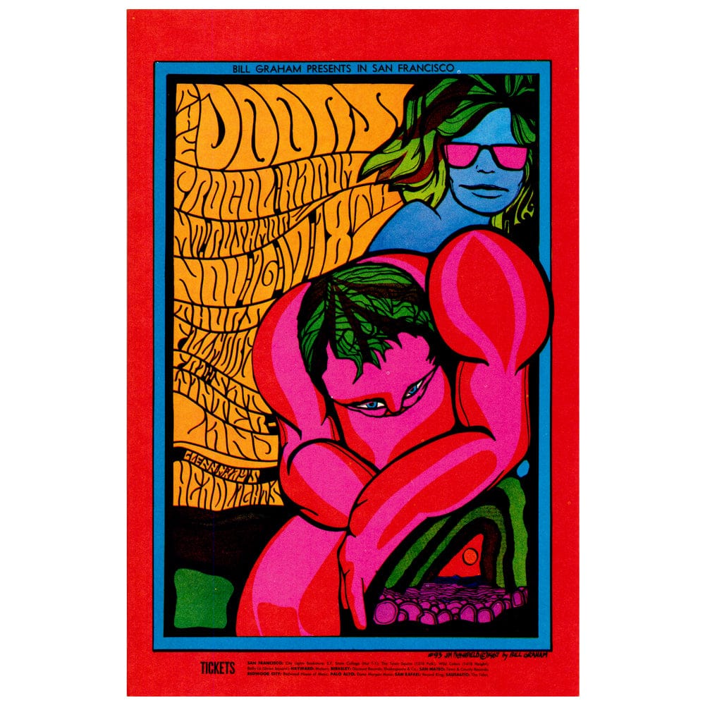 The Doors and Procol Harum: Original 1967 Postcard BG93 Art Gold & Silver Pawn Shop