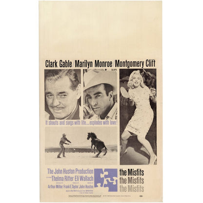 The Misfits: Original Movie Window Card, 1961 Art G S Pawn