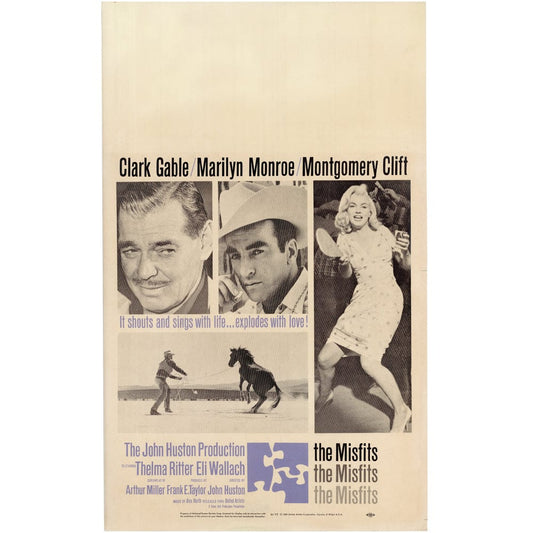 The Misfits: Original Movie Window Card, 1961 Art G S Pawn