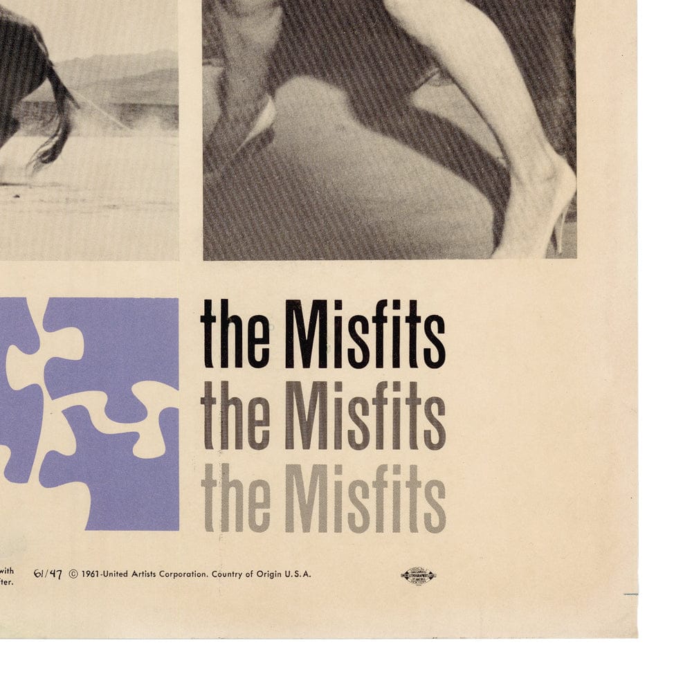 The Misfits: Original Movie Window Card, 1961 Art G S Pawn