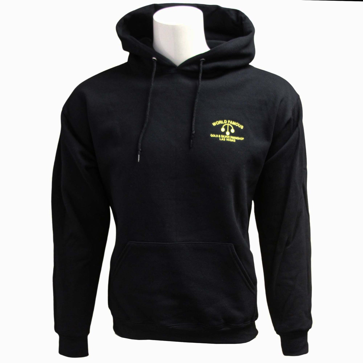 The World Famous Gold & Silver Pawn Shop Black Hoodie Front