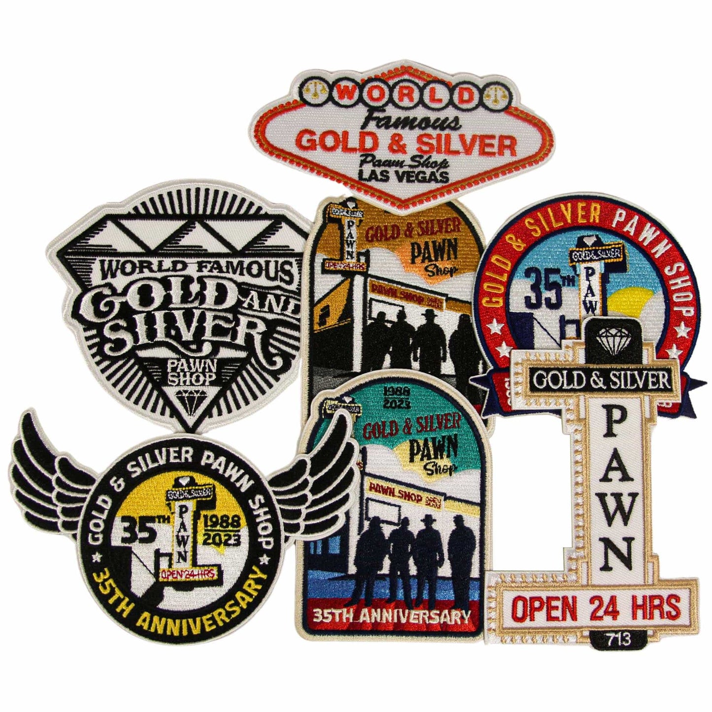 The World Famous Gold & Silver Pawn Shop Patches ZOOM
