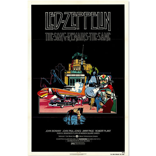 The Song Remains the Same : Original One Sheet Movie Poster, 1976 Art G S Pawn