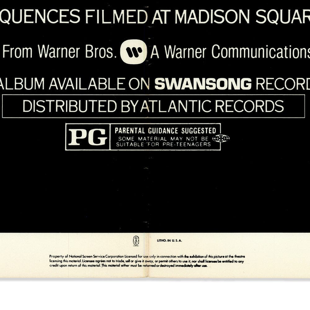 The Song Remains the Same : Original One Sheet Movie Poster, 1976 Art G S Pawn