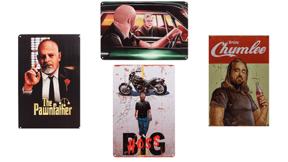 Gold & Silver Pawn Shop Metal Tin Sign Wall Art Gold & Silver Pawn Shop