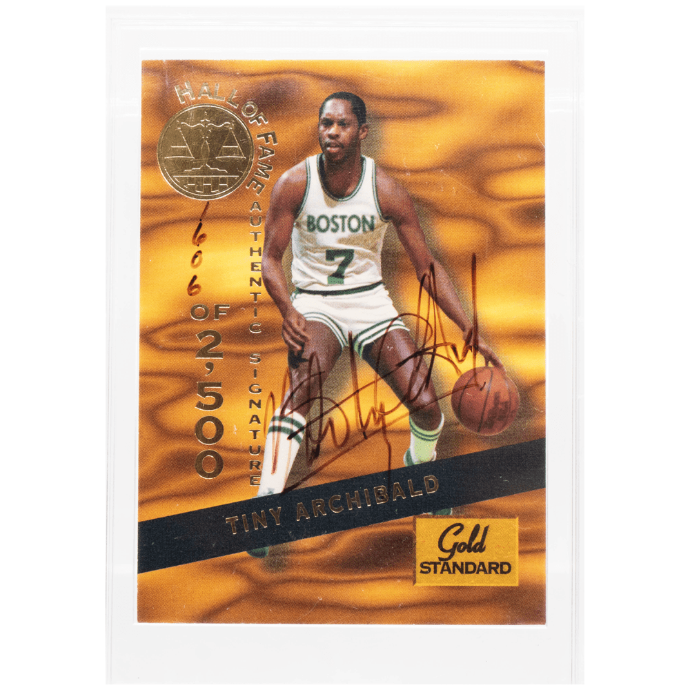 1994 Autographed Tiny Archibald Gold Standard Card Gold & Silver Pawn Shop
