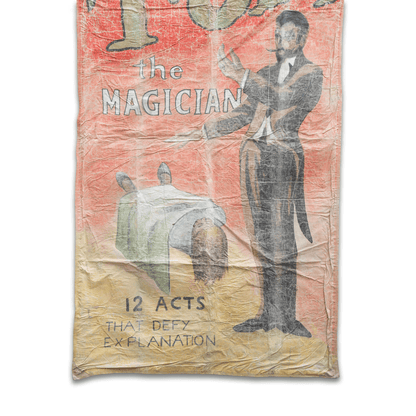 Tom the Magician DeWayne Bros. Circus Carnival Sign Gold & Silver Pawn Shop