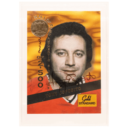 1994 Autographed Tony Esposito Gold Standard Card Gold & Silver Pawn Shop
