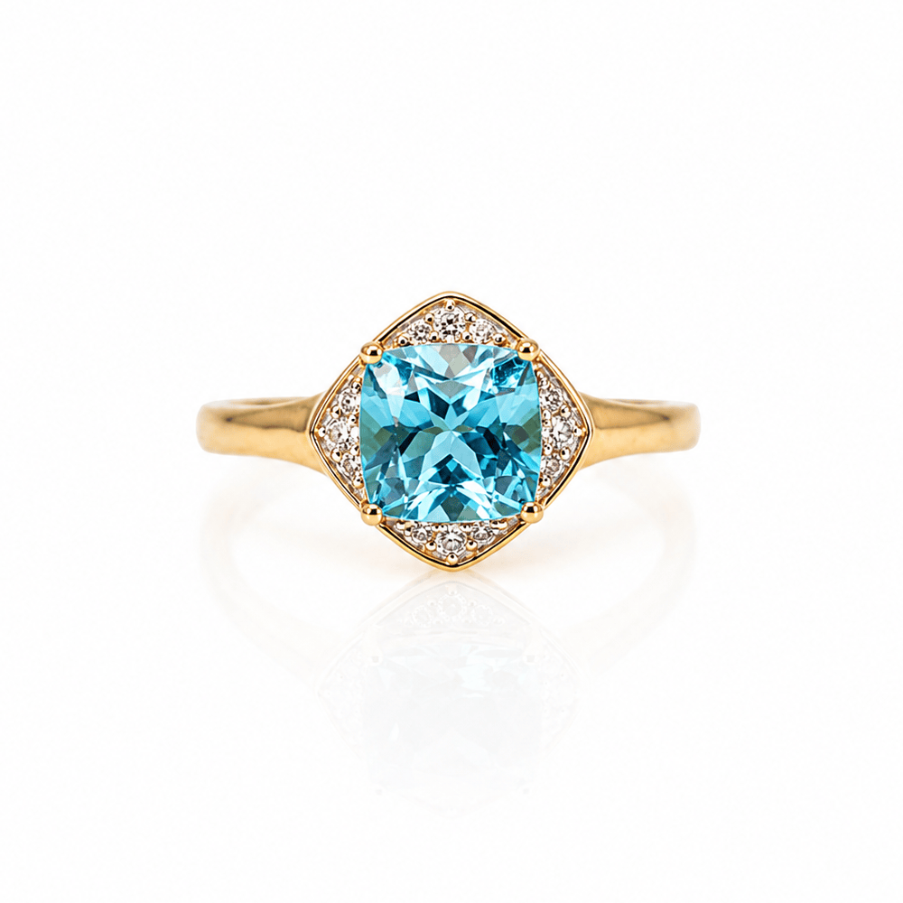 14K Yellow Gold Blue Topaz & Diamond Accent Ring
Gold & Silver Pawn Shop