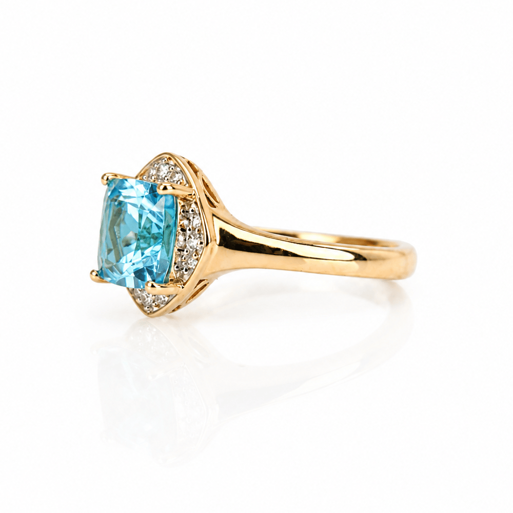 14K Yellow Gold Blue Topaz & Diamond Accent Ring
Gold & Silver Pawn Shop