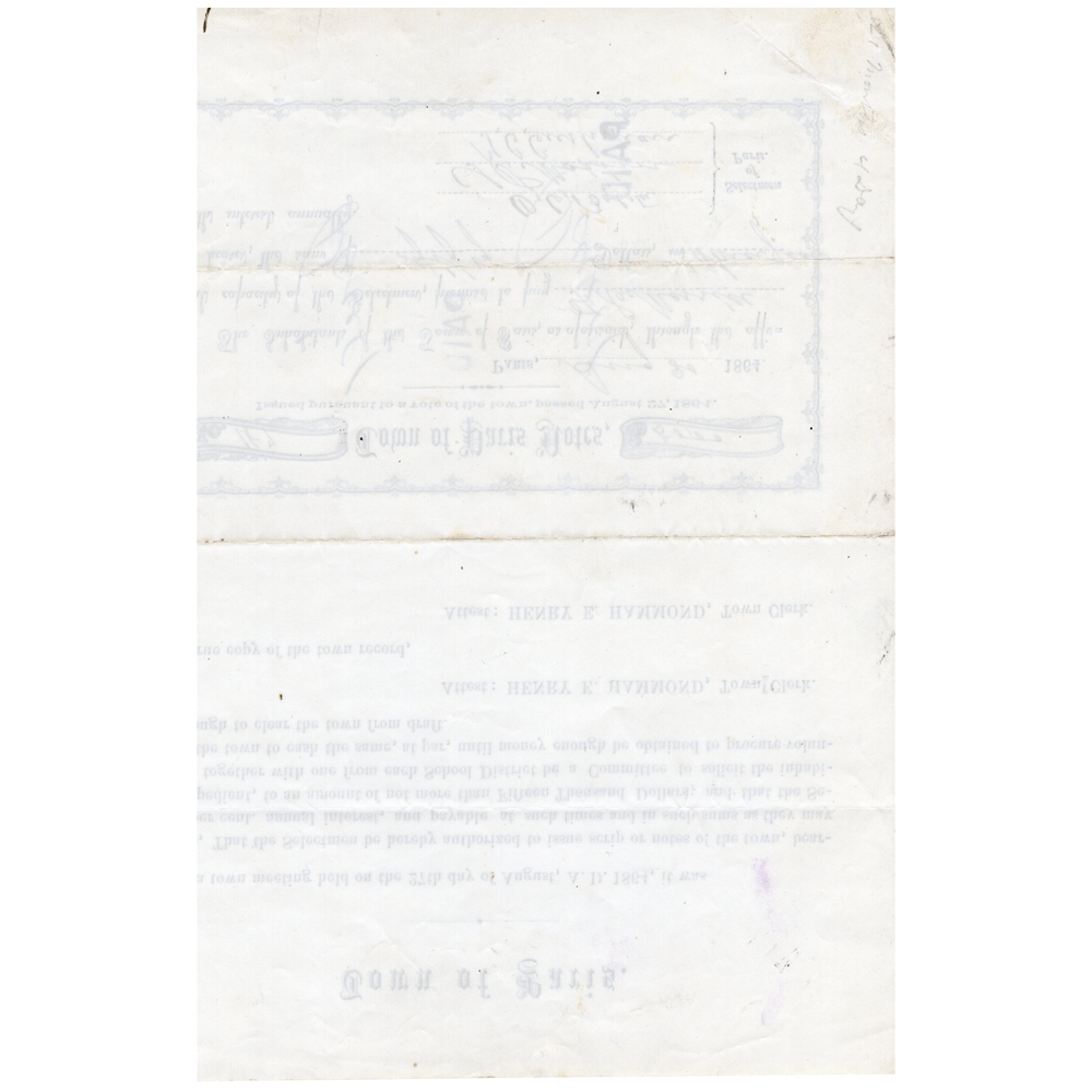 1864 Town of Paris Notes $50,000 Gold & Silver Pawn Shop