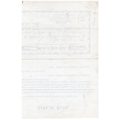 1864 Town of Paris Notes $50,000 Gold & Silver Pawn Shop