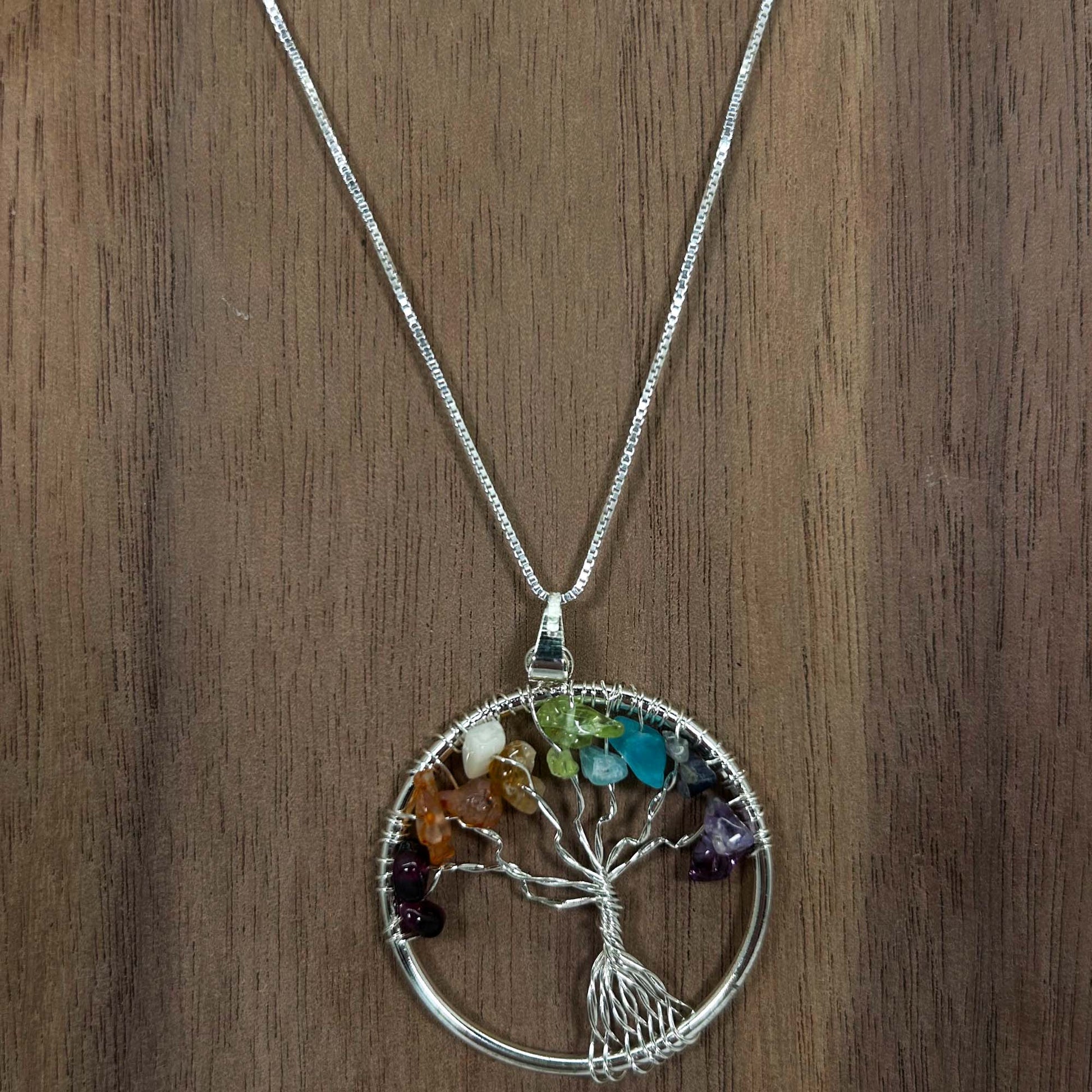 Tree of Life Necklace Angle