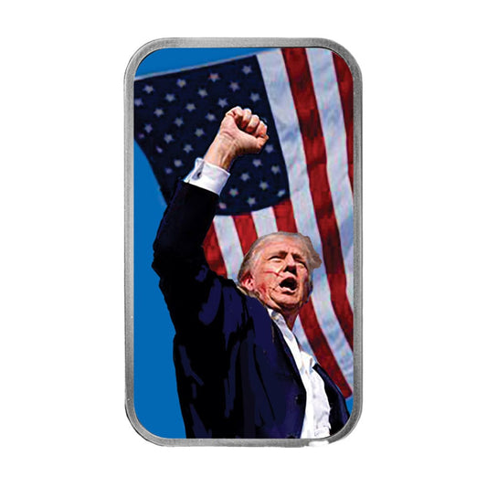 Donald Trump "Fight, Fight, Fight" 1 oz. Silver Bar