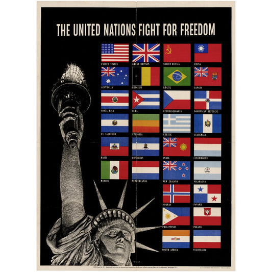 Broder: Original "The United Nations Fight for Freedom" 1942 OWI No. 19 Art G S Pawn