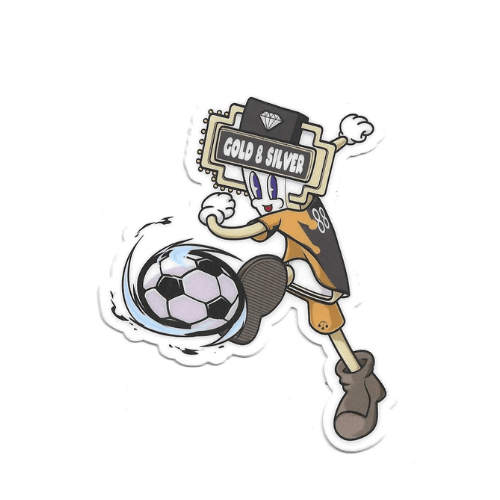 Gold & Silver Pawn Stickers G S Pawn Auggie "The Store Sign" Soccer 1 Sticker