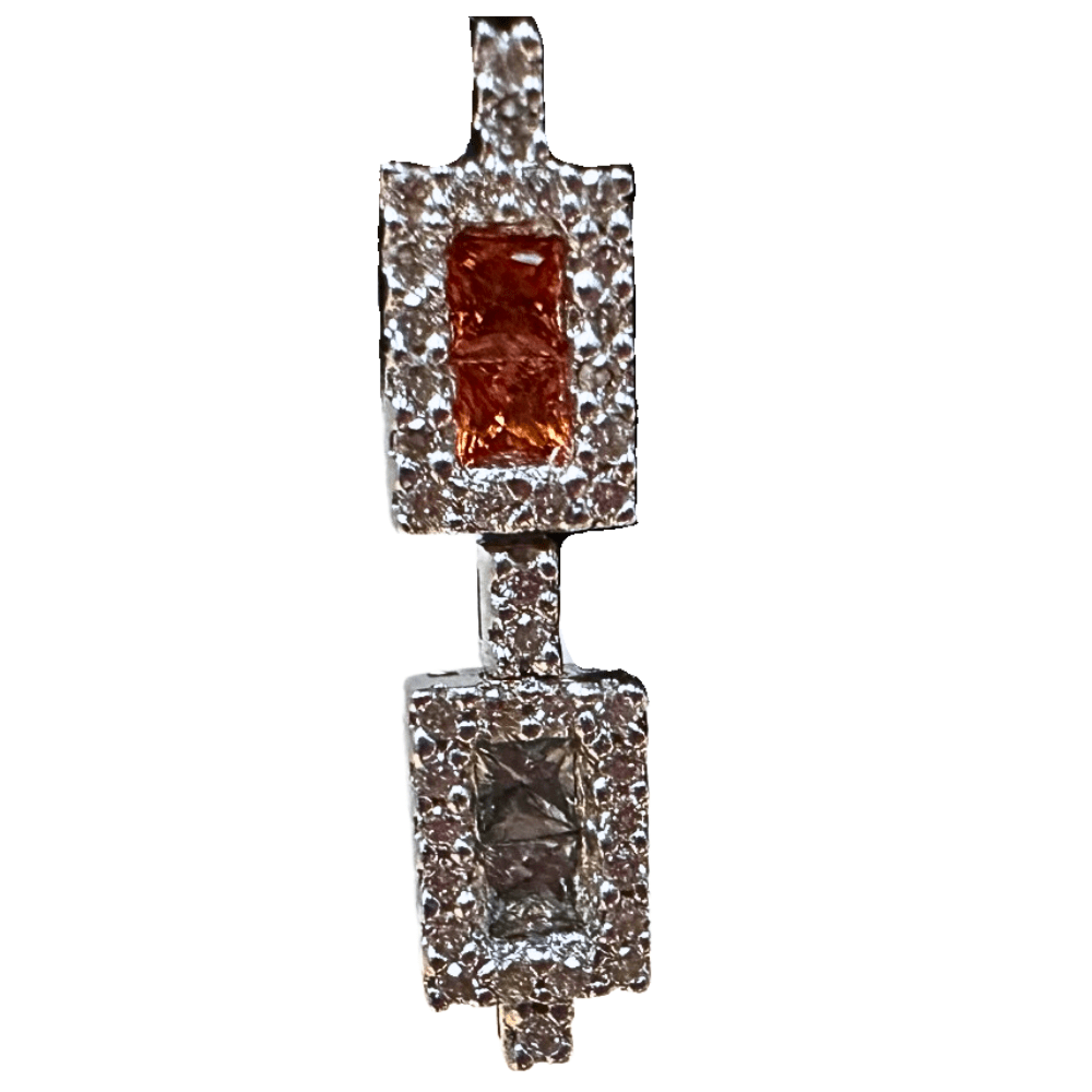 14k Ruby and White Sapphire Earrings