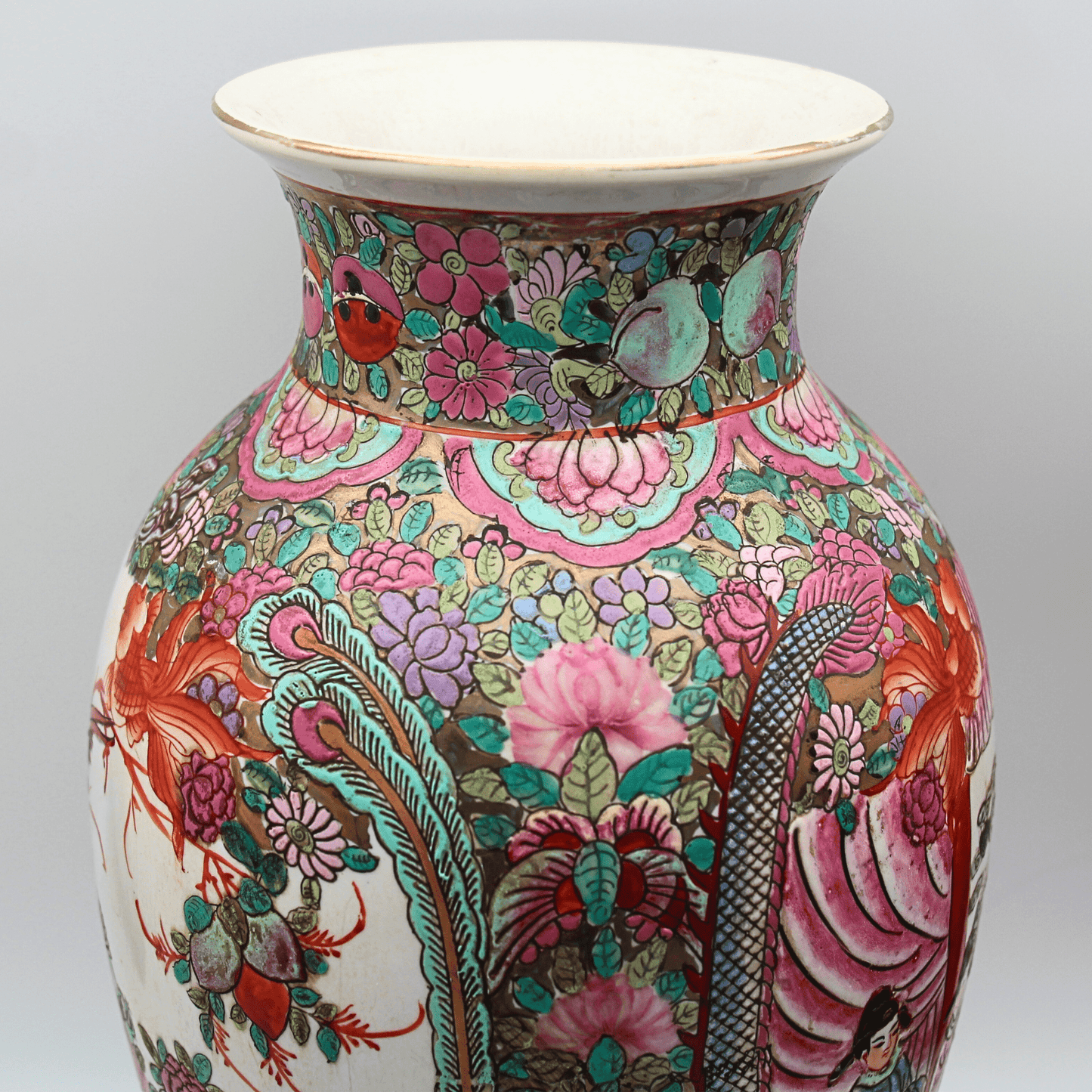 Large Chinese Hand Painted Vase