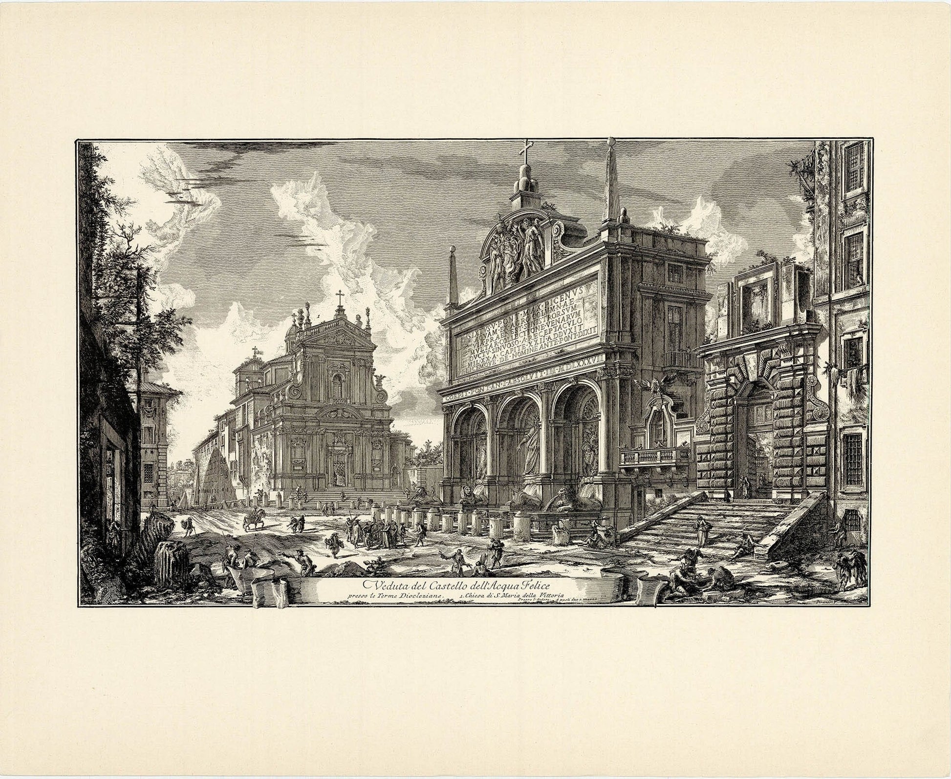 Giovanni Battista Piranesi (After) - Veduta del Tempio di Castello dell'Acqua Felice Zoom