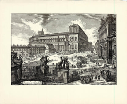 Giovanni Battista Piranesi (After) - Veduta del Piazza di monte Cavallo Zoom