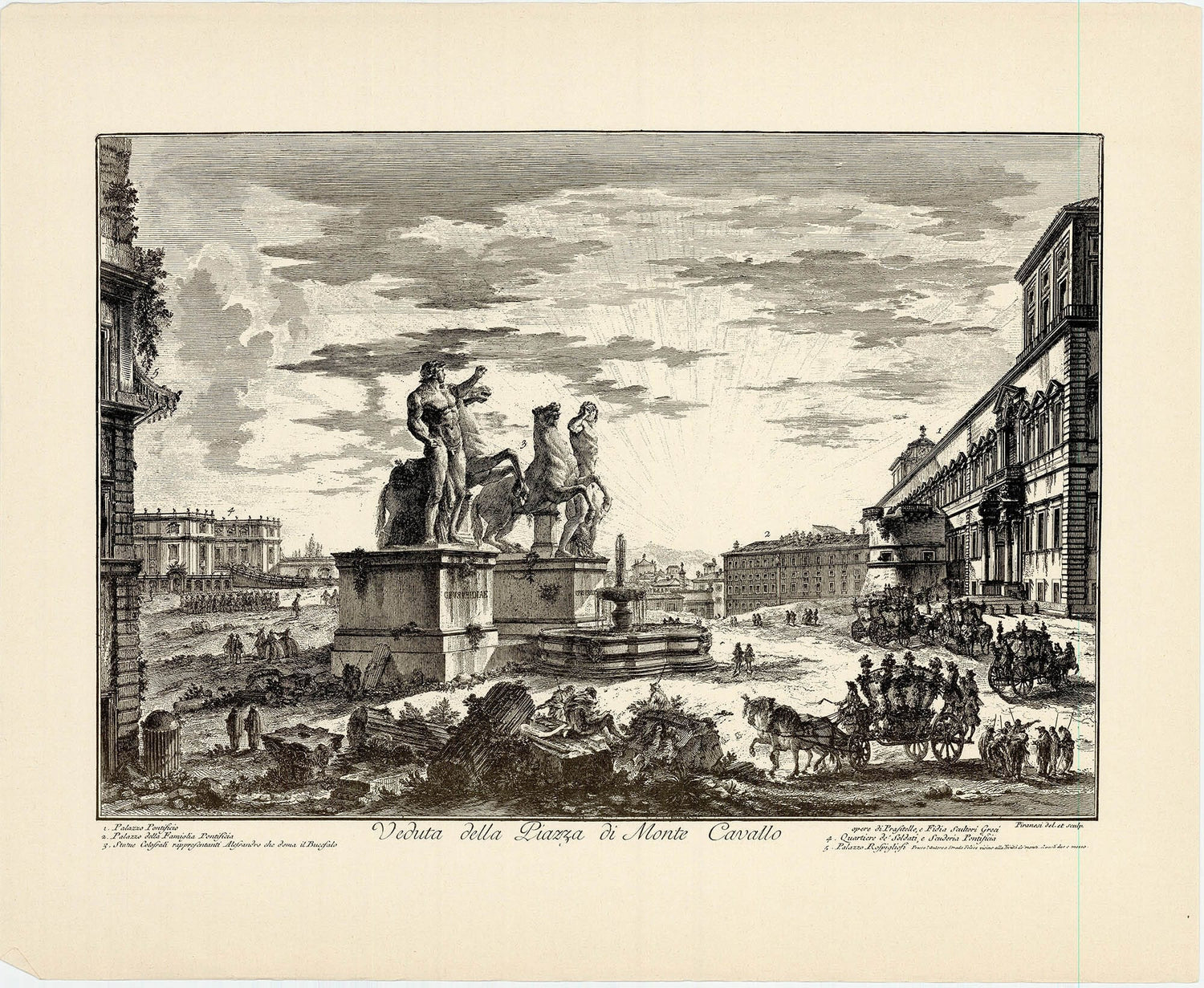 Giovanni Battista Piranesi (After) - Veduta della Piazza di Monte Cavallo Zoom