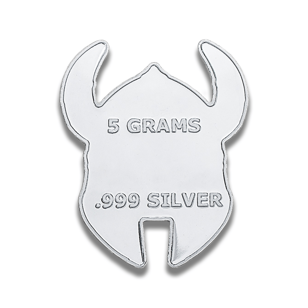Viking Helmet Design 5 gram .999 Fine Silver Gold & Silver Pawn Shop